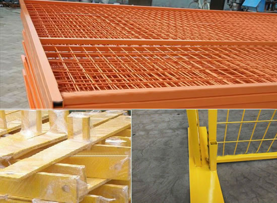 PVC Coated Galvanized Rectangular Mesh, Framed with Square Tubes, Stackable and Mobile for Quick Fencing Installation