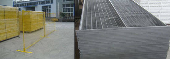 Galvanized Steel Welded Mesh Panels Portable Barrier with Flat Base