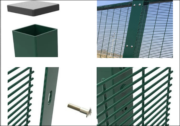 Construction of anti climb 358 Mesh Panels with Posts and Accessories.