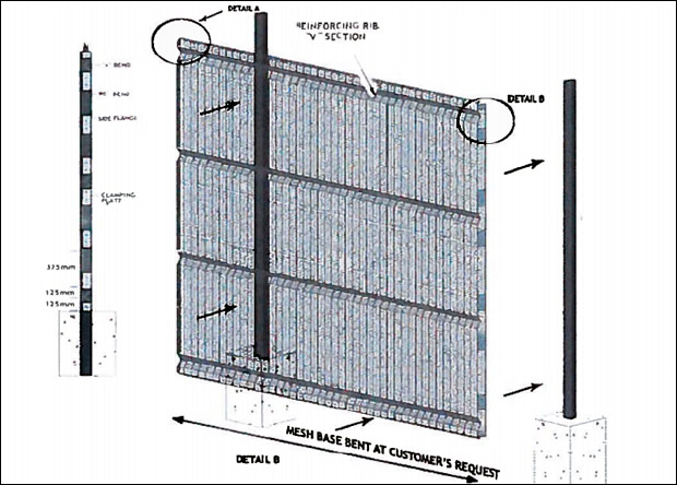 Fence panel, posts and Castle spikes