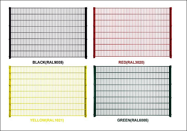 Twin Wire Fencing Powder Coating Color  Choices